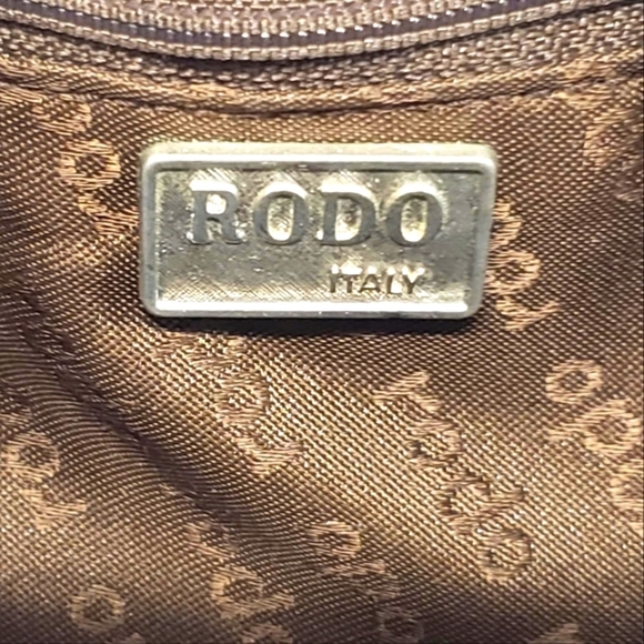 Rodo Italy Brown Suede Leather Shoulder Bag - Picture 12 of 13